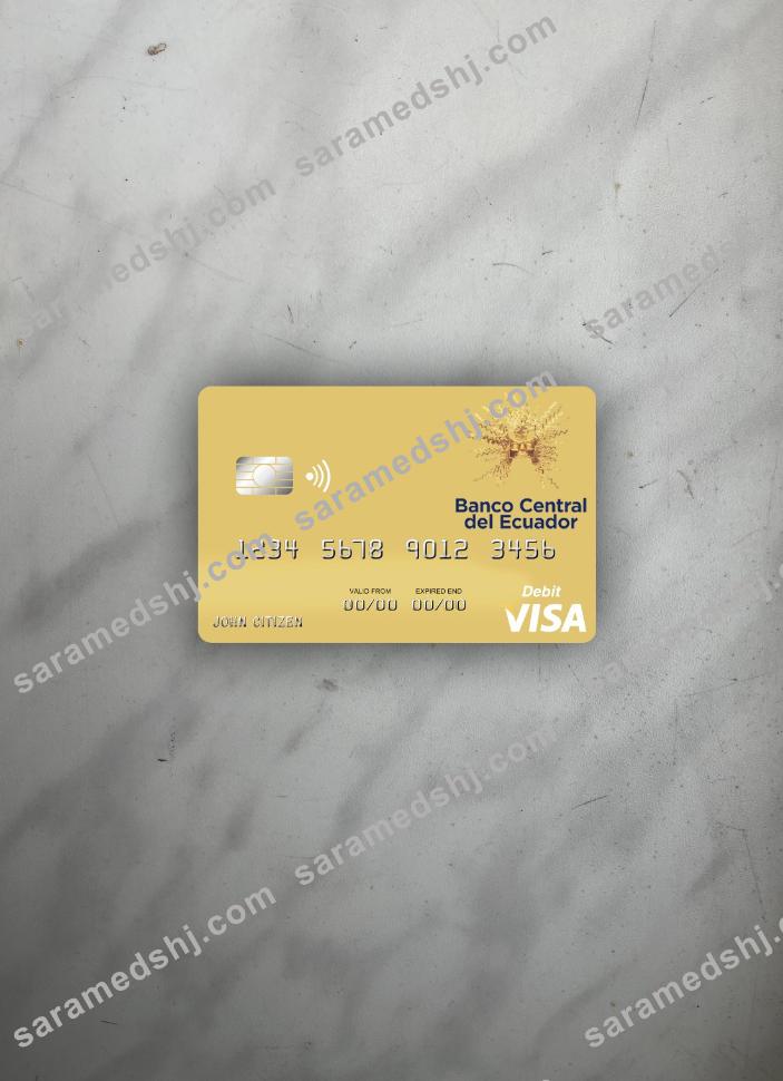Sao Tome and Principe Banco Ecuador visa debit card photolook front